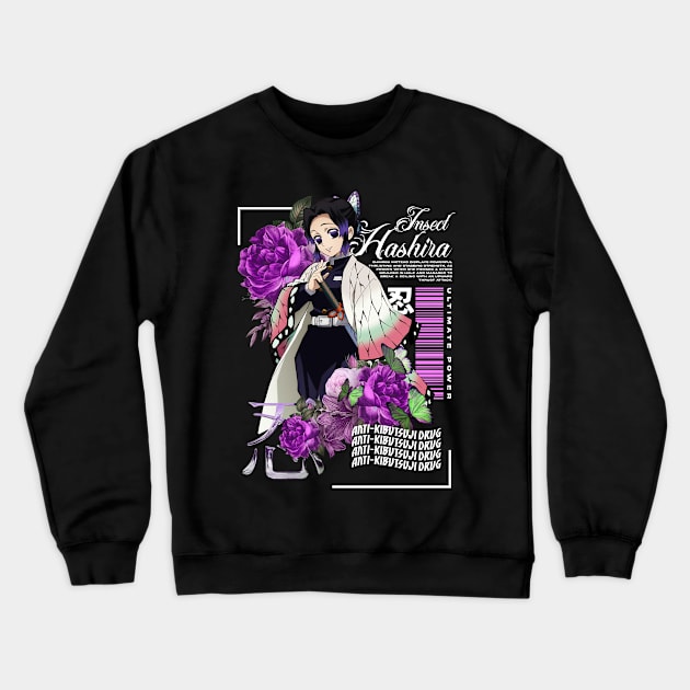 Shinobu Demon Slayer Crewneck Sweatshirt by WahomeV